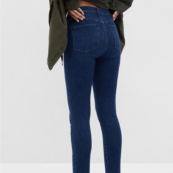 Gap Sky High Rise True Skinny Jeans in Dark Indigo. Size 28, 6 Regular. NWT. - Picture 3 of 7